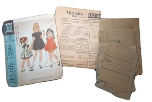 McCall's 9340  Girls Dress & Pinafore  Size 2 Pattern Cut  Envelope Damage - Picture 1 of 5