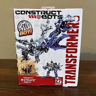 Transformers Age of Extinction Construct-Bots Dinobot STRAFE Buildable 27pcs NIB - Image 1 of 4