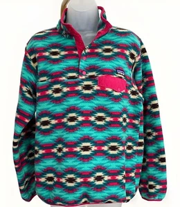 Patagonia Synchilla Medium Fleece RETIRED Wild Desert Aztec Turquoise Pink - Bild 1 von 14