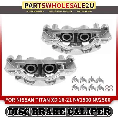 2x Pinza de freno delantera con soporte para Nissan NV1500 NV2500 NV3500 12-21 Titan XD Foto 1 de 4