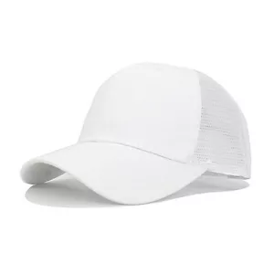 Trucker Hat Plain Mesh Back Solid Snapback Baseball Cap Visor Blank Hats Caps - Picture 1 of 21
