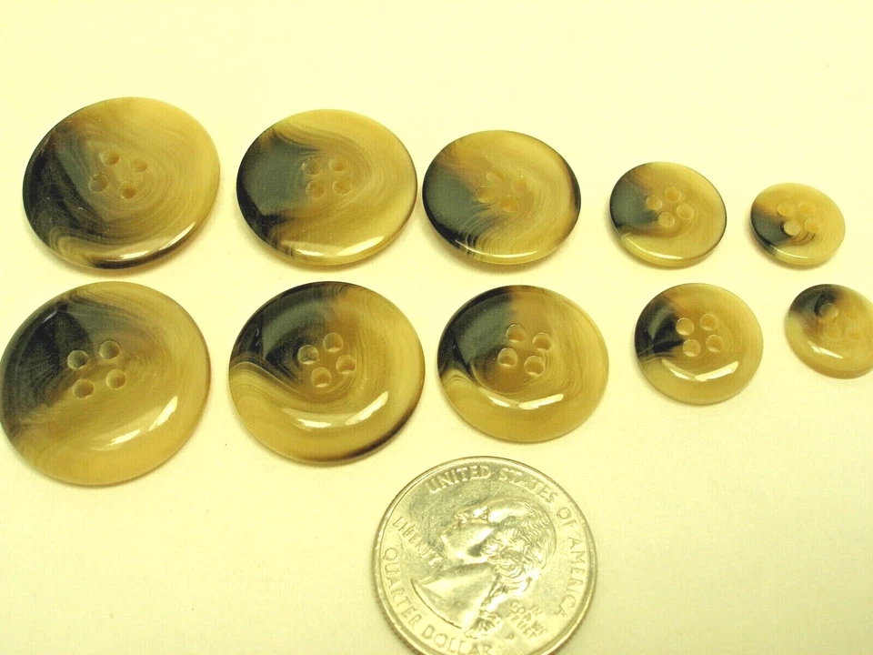 New Brown Buttons suits, jackets sizes 1 inch,7/8 13/16 5/8 1/2   #MB - Image 1 of 4