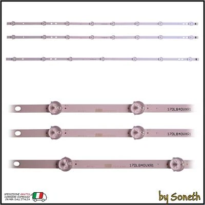 SONETH KIT 3 BARRE LED PER TV TELEFUNKEN T40FX275DLBPX TE40282B34C2H TE40282B40Q2K