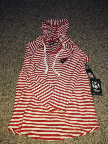 Arizona Cardinals Sweater Women's Knit Pullover with Hood. Adult Small. NEW Cover