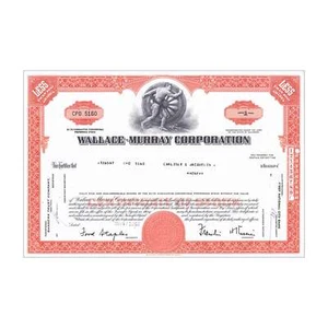 Stock Wallace-Murray Corp. // 1-99 azioni // rosso // anni 60-70 - Foto 1 di 2