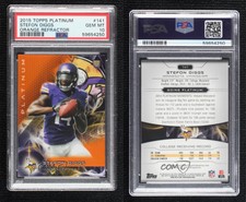 2015 Platinum Rookies Orange Refractor Stefon Diggs #141 PSA 10 GEM MT Rookie RC
