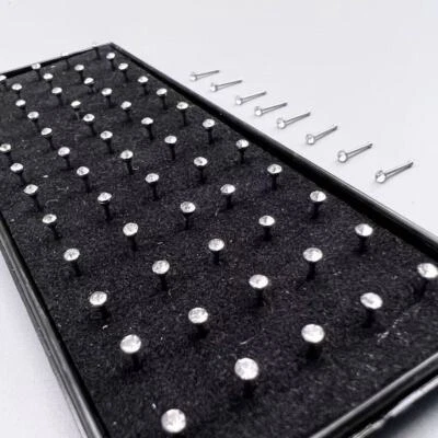 80 PIEZAS Anillos para Nariz Hueso Perno Antialérgico Cuerpo Piercing Pin Perno para Oreja Perno para Labios Foto 1 de 4