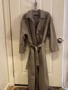 "Trinchera Brooks Brothers de colección forrada de lana con cinturón 48"" pecho 52"" longitud" - Imagen 1 de 8
