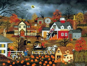 Jane Wooster Scott Halloween Hi-Jinks Artist's Proof