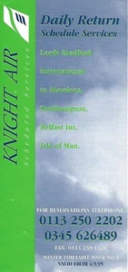 Airline Timetable - Knight Air - 04/09/95 (UK) - Picture 1 of 1