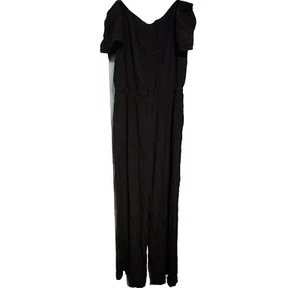 NUEVO Mono Charles Henry Negro Fuera del Hombro Talla XL 42" Busto, Cintura Elástica - Imagen 1 de 12