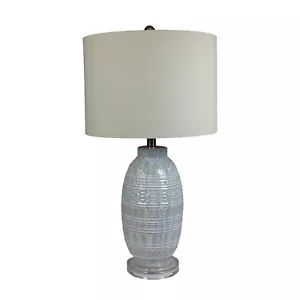 Urban Designs Rocco Grey Glazed Ceramic Handcrafted Table Lamp - Picture 1 of 2