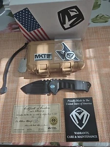 Medford Praetorian Genesis T CPM-S35VN PVD Tanto Blade Teal Trim Titanium - Picture 1 of 24