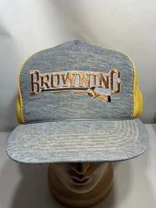 Vintage Browning Mesh Snapback Hat W/Foam. Y&R Brand. Never Worn.100% polyester. - Picture 1 of 5
