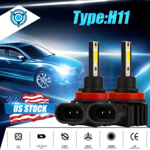 IRONWALLS H8 H9 H11 2200W LED Headlight Bulbs Conversion Kit 6000K High Low Beam - Picture 1 of 12