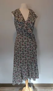 NEU Max Studio Damen Blumen Wickelkleid Large Bauern Cottagecore - Bild 1 von 6