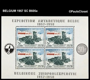 BELGIUM 1957 SC B605a BELGIAN ANTARTIC EXPEDITION (4) 5f+2.50f MNH OG FINE/VFINE - Picture 1 of 2