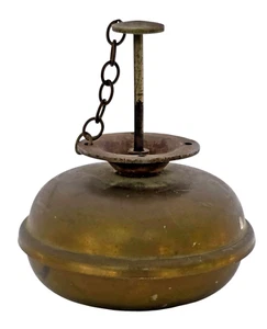 ANTIQUE Brass Carriage Bell Double Ringer Under Floor Mounted Foot Operated - Picture 1 of 4
