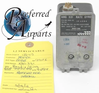 Serviceable KRG-331 Yaw Rate Gyro PN 060-0024-00 Bendix King - Image 1 of 4