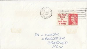 Estampilla Australia 4c roja QE2 folleto pestaña uso pedidos postales pequeñas sumas cubierta dinero - Imagen 1 de 1