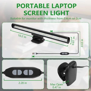 Ordinateur, Moniteur Écran Ordinateurs Portables Clip On LED Barre Lumineuse USB Alimenté Eye Protect - Photo 1/7