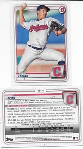 DANIEL ESPINO CLEVELAND INDIANS GUARDINGS BOWMAN SINGLE 2020 ROOKIE BD-26 MINT - Bild 1 von 1