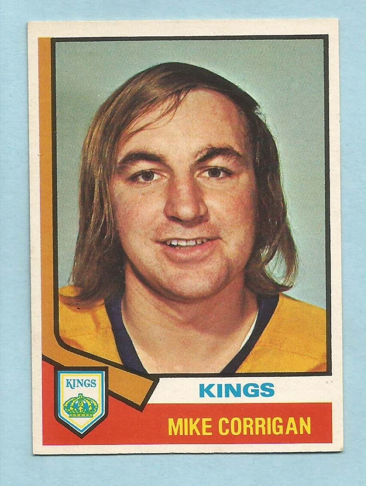 1974-75 O-Pee-Chee OPC Hockey Mike Corrigan #37 Los Angeles Kings NM/MT - Image 1 of 1