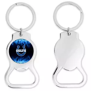 Indianapolis Colts Bottle Opener Keychain Round - Picture 1 of 1