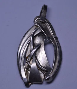 STERLINGSILBER HANDGEFERTIGTER MODERNIST ANHÄNGER FÜR HALSKETTE WIEGT 10,7 GRAMM - Bild 1 von 6