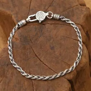 Brazalete Buddhism Vajra Dorje Broche Unisex Vintage Plata Esterlina 925 A2024 - Imagen 1 de 5