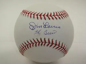 DON LARSEN & YOGI BERRA DOPPELT SIGNIERT BASEBALL BECKETT BAS ZERTIFIZIERT AUTOGRAMM - Bild 1 von 3