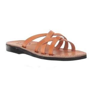 Gad - Leather Criss Cross Strap Sandal | Tan - Picture 1 of 5