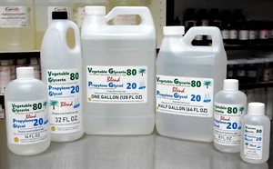 80/20 BLEND VG / PG VEGETABLE GLYCERIN & PROPYLENE GLYCOL USP KOSHER FOOD GRADE - Picture 1 of 13