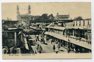 Indien Postkarte Straßenszene Hyderabad - Bild 1 von 2