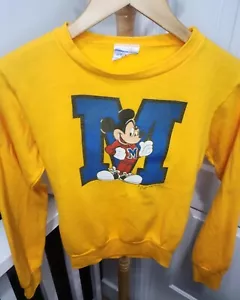 Vintage 70s 80s Mickey Mouse Sweatshirt Pullover Crewneck Youth XL* Adult XS* - Picture 1 of 8