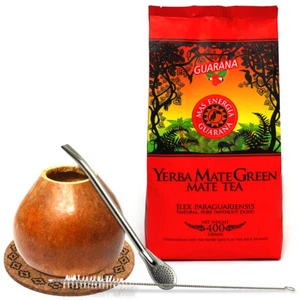Yerba Mate Grün Traditionelles Set mit Kürbis und Bombilla zum Filtern - Bild 1 von 1