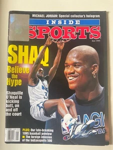 INSIDE SPORTS MAGAZINE JUNI 1995 SHAQUILLE O’NEAL COVER MICHAEL JORDAN HOLOGRAMM - Bild 1 von 2