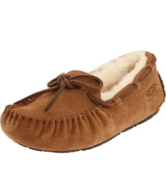 Chinelo infantil Ugg Austrália Dakota pele de carneiro 5296 castanha rosa preto NOVO - Imagem 1 de 4