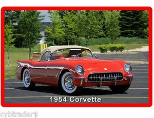 1954 Chevrolet Corvette Auto Refrigerator / Tool Box Magnet Gift Card Insert - Picture 1 of 1