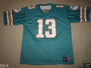 Dan Marino #13 Miami Dolphins NFL Reebok Reverse Teal Jersey 48 - Picture 1 of 8