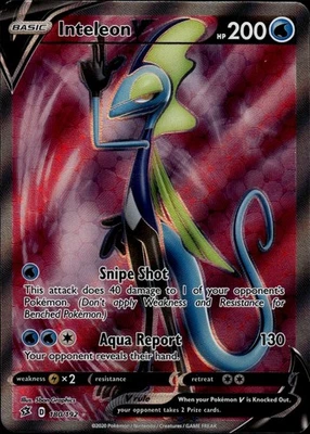 Inteleon V (Full Art) Ultra Rare SWSH02: Rebel Clash 180/192 NM - Image 1 of 2