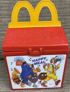 Porta pranzo vintage Mcdonald's Happy Meal Fisher Price 1989 accessori mancanti - Foto 1 di 11