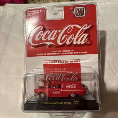 M2 Machines 1:64 Coca-Cola 1957 Chevrolet Sedan Delivery Car, Die Cast NEW LT - Image 1 of 4