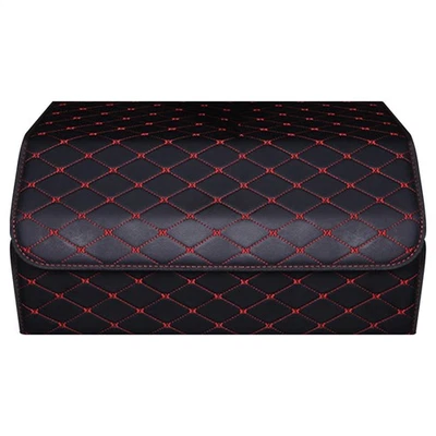 Bolsa de almacenamiento de herramientas multiusos de gran capacidad organizadora de maletero de coche plegable de cuero Foto 1 de 4