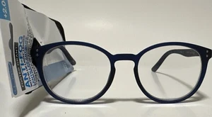 Neu Foster Grant Blaulicht +2,00 Lesebrille Antibeschlag Blau Hellblau - Bild 1 von 7