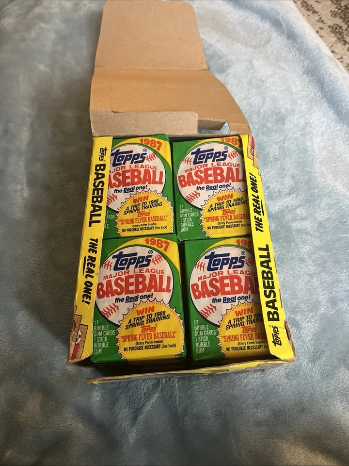 1987 Topps Baseball Box. 36 Sealed Packs. Bo Jackson / Barry Larkin / Bonds - Image 1 of 4