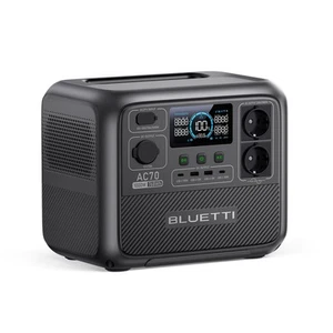BLUETTI AC70 Tragbare Powerstation 1000W AC 768Wh LiFePO4 Solar Stormgenerator - Bild 1 von 12
