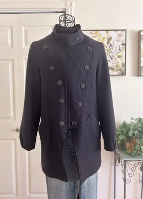 Gabardina Vivienne Westwood azul oscuro de lana doble asimetría para mujer 42 Foto 1 de 4