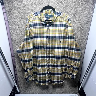 Ralph Lauren Shirt Mens 4XLT Multicolor Plaid Classic Fit Pleated Button Down - Image 1 of 4