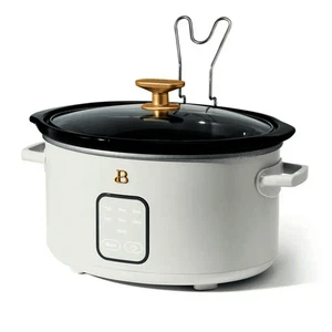 Beautiful 4Qt Touch Slow Cooker White Icing | Drew Barrymore | Digital Display - Picture 1 of 7